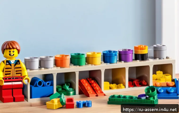 레고로 구현한 게임 캐릭터 디자인 - A detailed scene featuring a classic LEGO minifigure standing on a workbench surrounded by various c...
